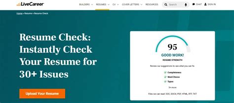 livecareer|ATS Resume Checker .